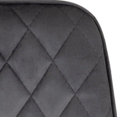 Avery LUXE Grey Velvet Dining Chair x2 Velvet Fabric Priced per Pair