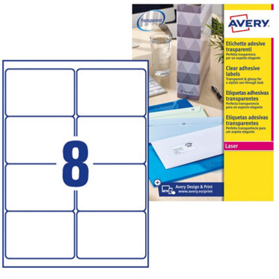 Avery Printable, Customisable Clear Parcel Shipping Labels, Laser ...