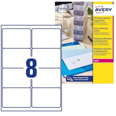 Avery Printable, Customisable Clear Parcel Shipping Labels, Laser ...