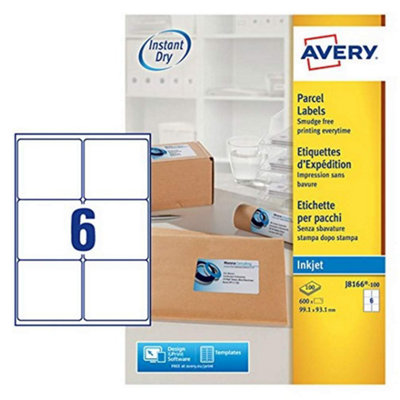 Avery Printable, customisable Parcel Shipping Labels, Inkjet Printers ...