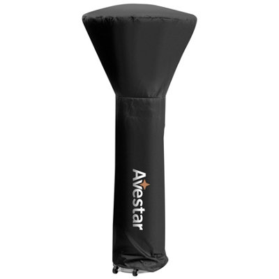 Avestar High-Density Oxford Fabric Outdoor Round Heater Cover with Zipper, Water-Resistant, UV-Resistant, Black