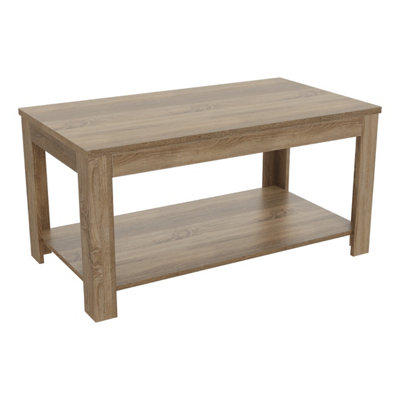 AVF 90cm x 50cm Calibre Coffee Table - Rustic Sawn Oak