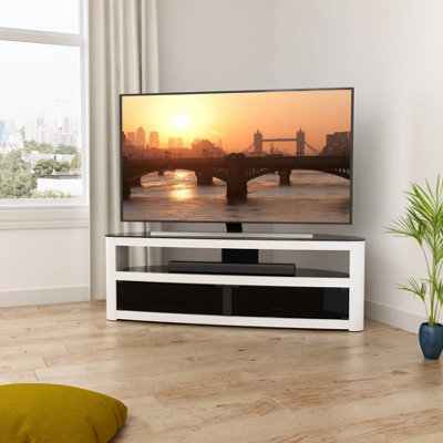 AVF Affinity Burghley Plus 1.5m Curved TV Stand for TVs up to 70 Gloss White