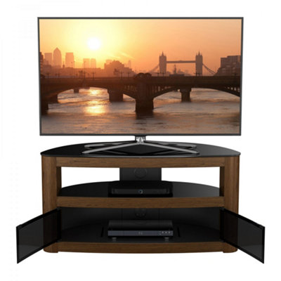 AVF Burghley Affinity Plus FS10BURXW TV Stand for up to 50 inch TVs with Remote Friendly Doors - Walnut