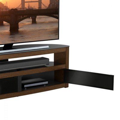 AVF Burghley Affinity Plus FS15BURXW TV Stand for up to 70 inch TVs with Remote Friendly Doors - Walnut