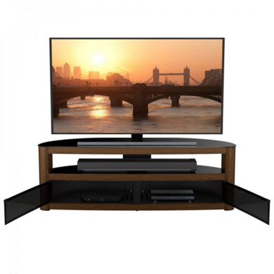 AVF Burghley Affinity Plus FS15BURXW TV Stand for up to 70 inch TVs with Remote Friendly Doors - Walnut