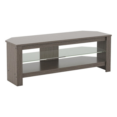 AVF Calibre Plus 1.15m TV Stand with Glass Shelf, for TVs up to 55" - Grey Oak