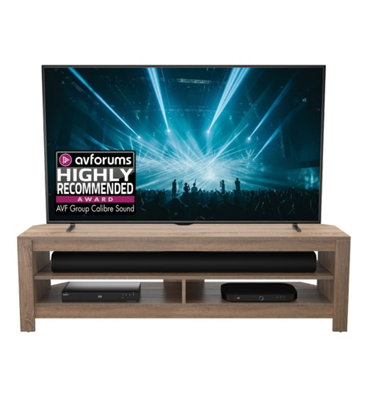 AVF CAS140GO Calibre Sound 1400 Corner TV Stand with Pull Out Soundbar
