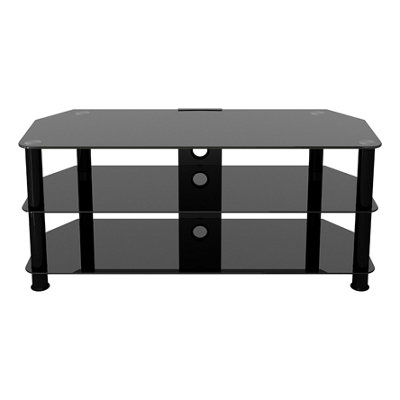 AVF Classic 1.14m Glass Corner TV Stand with Cable Management for TVs ...