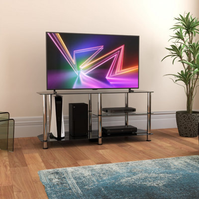 Chrome corner tv stand cheap