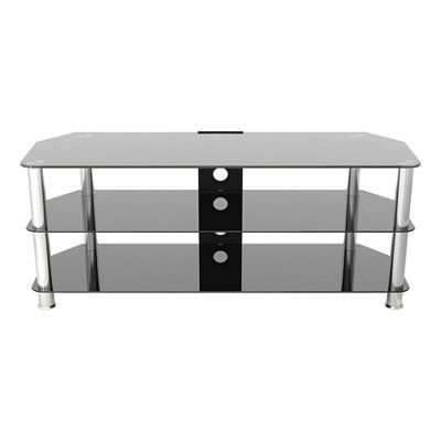 AVF Classic 1.25m Glass TV Stand with Cable Management, for TVs up to ...
