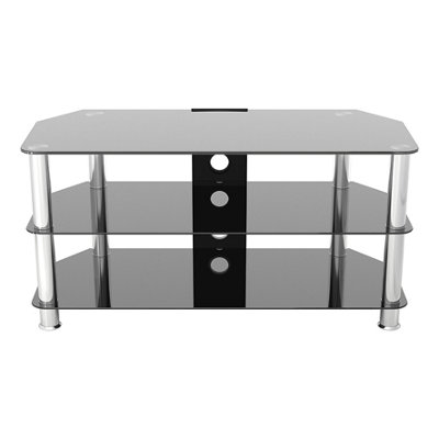 AVF Classic 1m Glass Corner TV Stand with Cable Management for TVs up ...