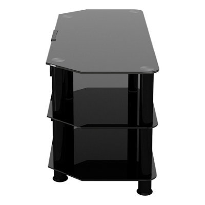 AVF Classic 1m Glass Corner TV Stand with Cable Management for TVs up ...