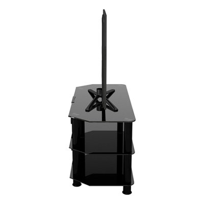 AVF Classic 1m Glass Corner TV Stand with Cable Management for TVs up ...