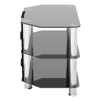 AVF Classic 60cm Glass Corner TV Stand with Cable Management for TVs up ...