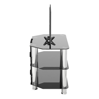AVF Classic 60cm Glass Corner TV Stand with Cable Management for TVs up ...