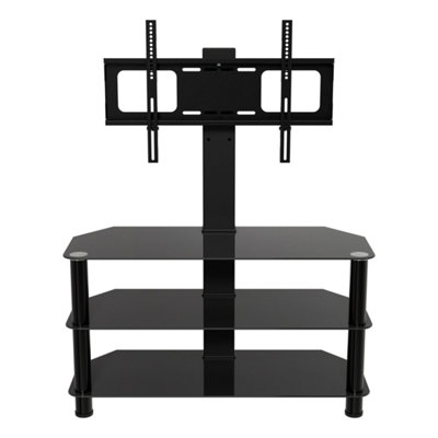 AVF Classic Glass 90cm TV stand with TV Mounting Column, for TVs 32-60 ...