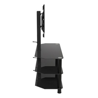 AVF Classic Glass 90cm TV stand with TV Mounting Column, for TVs 32-60 ...