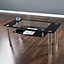 AVF Coffee Table (Black Glass & Chrome)