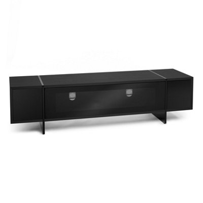 AVF Edge 1.6m Black TV Stand with Drop Door DIY at B&Q