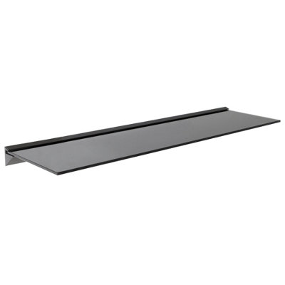 AVF Floating Black Glass Shelf 100 x 25cm - 8mm