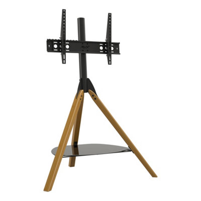 AVF FSL1000HOXLWB Hoxton Tripod TV Stand with Bracket for up to 70 inch TVs - Light Wood
