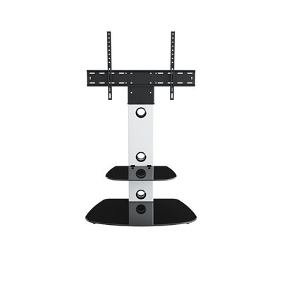AVF Lucerne TV Mounting Column with Shelves - White and Black