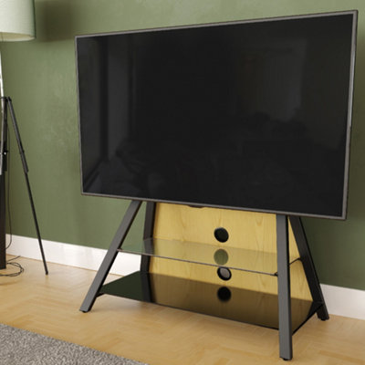 AVF Options EASL925A Easel Cantilever TV Stand For Up To 65" TVs - Oak
