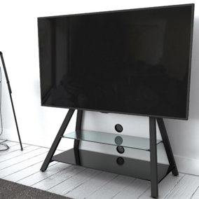 AVF Options EASL925A Easel Cantilever TV Stand For Up To 65" TVs - White