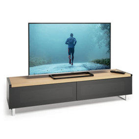 AVF Panorama 1.6m TV Stand with Reversible Top - Light Oak & Grey Oak