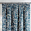 Aviary Bluebell Floral Pencil Pleat Curtains