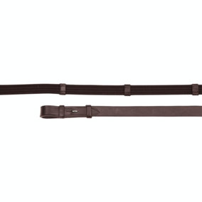 Aviemore Continental Leather Horse Rubber Reins Havana (54in x 0.63in)