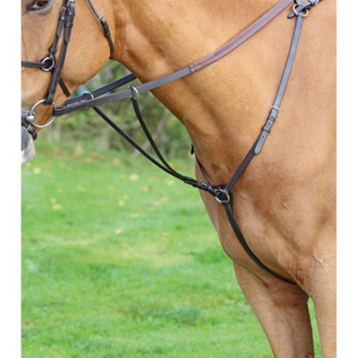 Stübben Pro-Jump Breastplate With Open Martingale Fork, Black - Onlineshop