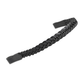 Aviemore Leather Braided Horse Browband Black (Cob)