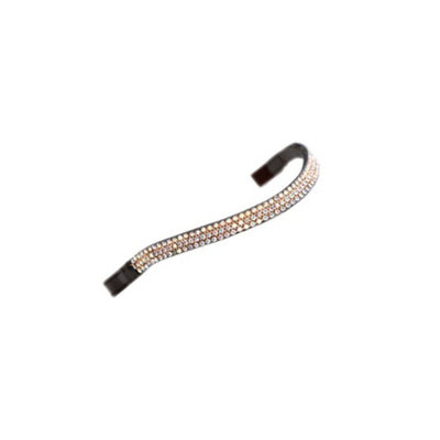 Aviemore Wide Leather Horse Diamante Browband Peach/Havana (X Full) Price Comparisons | Compare The Build