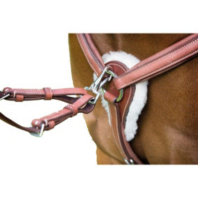 Avignon 5 Point Leather Horse Breastplate Havana (Full)