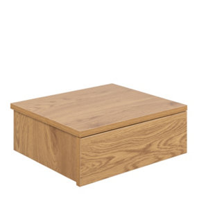 Avignon Square Bedside Table with 1 Drawer in Oak