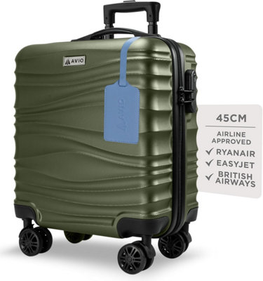 AVIO Dark Green Wave Underseat Cabin Bag 45x36x20cm Lightweight