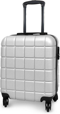 AVIO Grey Atlas Carry On Suitcase 45x36x20cm Lightweight Hard