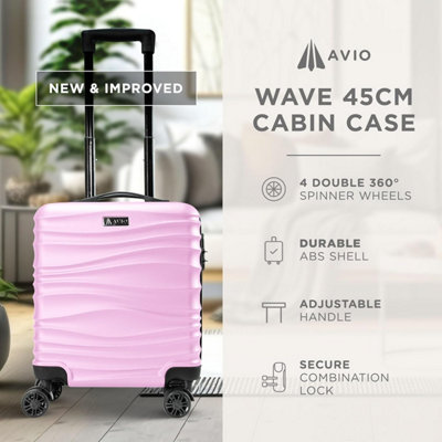 AVIO Pink Wave Underseat Cabin Bag 45x36x20cm Lightweight Hard