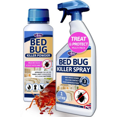 Aviro Bed Bug Killer Pack - Fast Acting Bed Bug Spray & Natural Bed Bug Powder. Bed Bug Treatment for Home Use. Spray & Powder