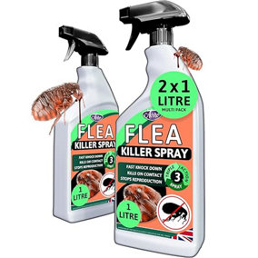 Aviro Flea Killer ForThe Home Bundle Pack - 1Ltr Flea Killer Spray And Flea Powder Pack