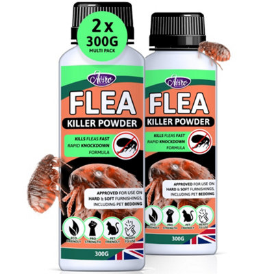 Aviro Flea Powder - Pet-Friendly Carpet Flea Treatment Approved for Use on Hard & Soft Furnishings Including Pet Bedding. 600g