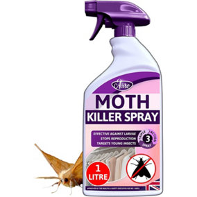 Aviro Moth Killer Spray - Fast Acting Moth Killer Approved For Use On Hard & Soft Furnishings