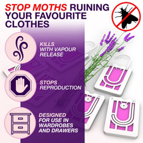 Aviro Moth Repellent For Wardrobes - 30 Moth Killer Hangers With Natural Lavender Scent. UK Made