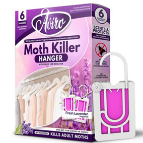 Aviro Moth Repellent for Wardrobes - Moth Killer Hangers Lavendar Scent