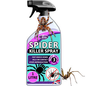 Aviro Spider Repellent - Fast Acting Spider Killer Spray For Immediate Control Against Spiders & Crawling Insects. 1 Litre