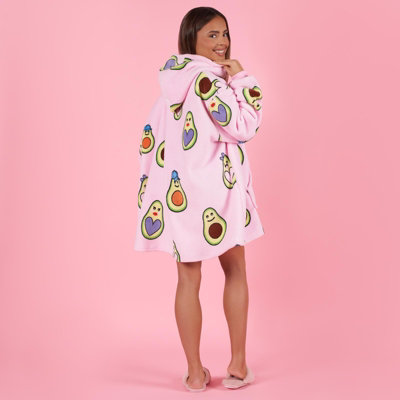 Avocado Print Hoodie Blanket Oversized Fleece Jumper Throw - 3
