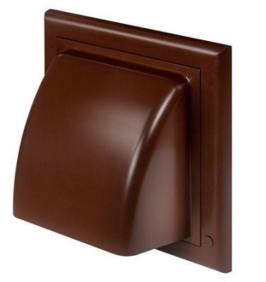 Awenta 100mm Brown Vents Ventilation Grate Covering Return Flap ABS Outer Cover