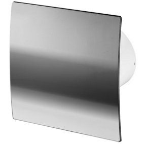 Awenta 100mm Humidity Sensor Extractor Fan  Chrome ABS Front Panel ESCUDO Wall Ceiling Ventilation